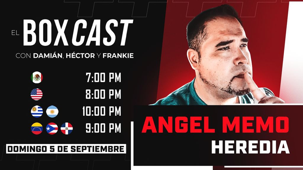 ElBoxcast's tweet photo. Con toda la controversia del dopaje a Óscar Valdez, el "mero, mero" del tema de anabólicos, Ángel "Memo" Heredia, estará mañana en la casa de #ElBoxcast 🥊🎤🎧 https://t.co/adWkKuuEBL