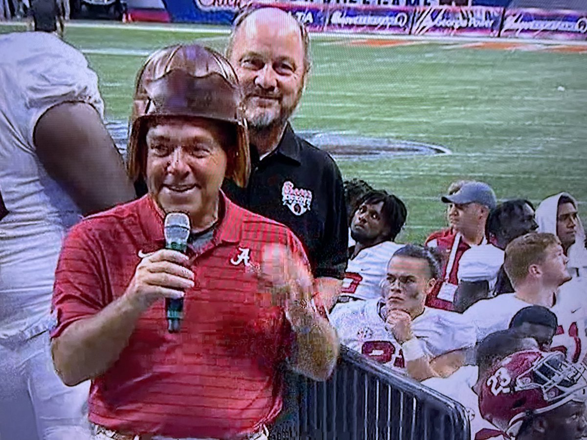 32. nick saban smiling week 1 IT is over for the REST of cfb. 
