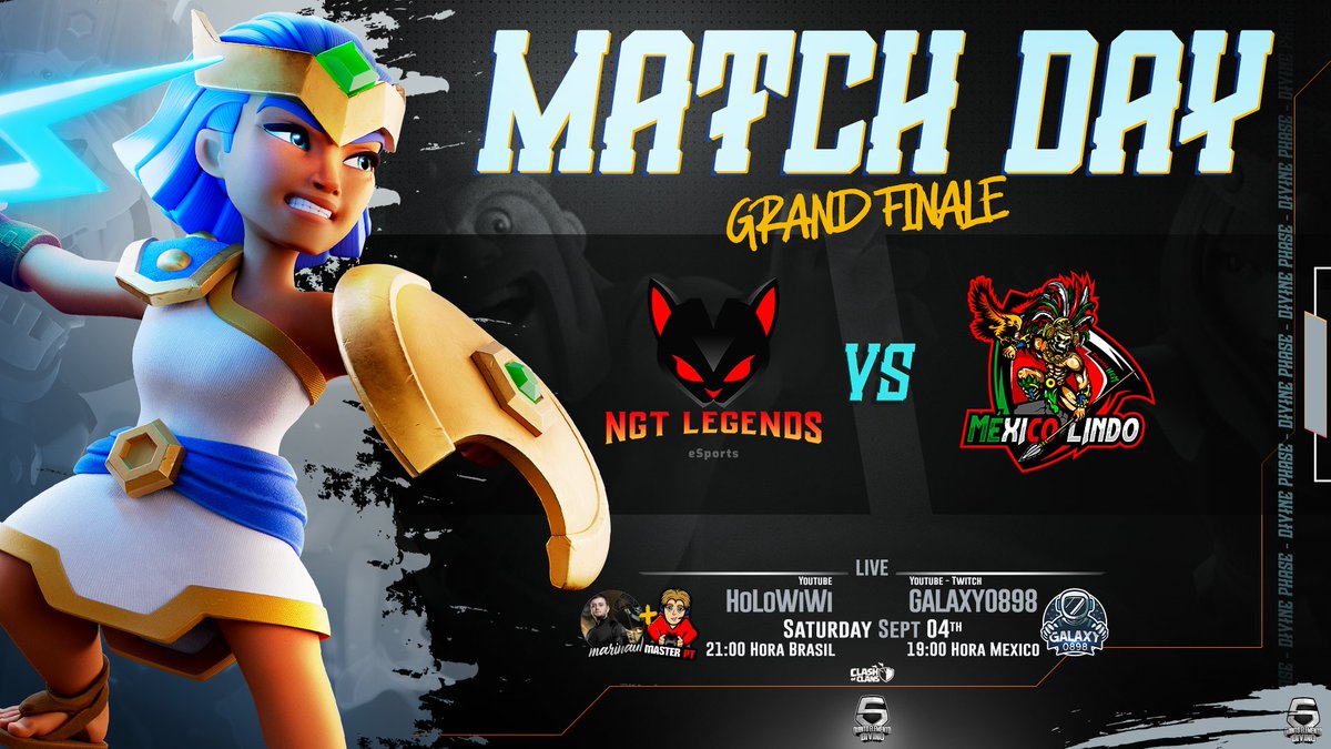5to Elemento Divino (@5todivino) on Twitter photo Faltan minutos para esta Gran Final no apto para cardíacos.
🛡️ <a href="/NgtLegends/">NGT Legends</a> Vs #MexicoLindo
Live HoLoWiWi (Portugués):
youtu.be/OQkfFPre-ew
Live Galaxi0898 (Español):
twitch.tv/galaxy0898
🛡️ 1000$ al mejor Clan de Clanes
Reserva tu lugar ya
#BuscandoEl5toElementoDivino Faltan minutos para esta Gran Final no apto para cardíacos.
🛡️ <a href="/NgtLegends/">NGT Legends</a> Vs #MexicoLindo
Live HoLoWiWi (Portugués):
youtu.be/OQkfFPre-ew
Live Galaxi0898 (Español):
twitch.tv/galaxy0898
🛡️ 1000$ al mejor Clan de Clanes
Reserva tu lugar ya
#BuscandoEl5toElementoDivino
