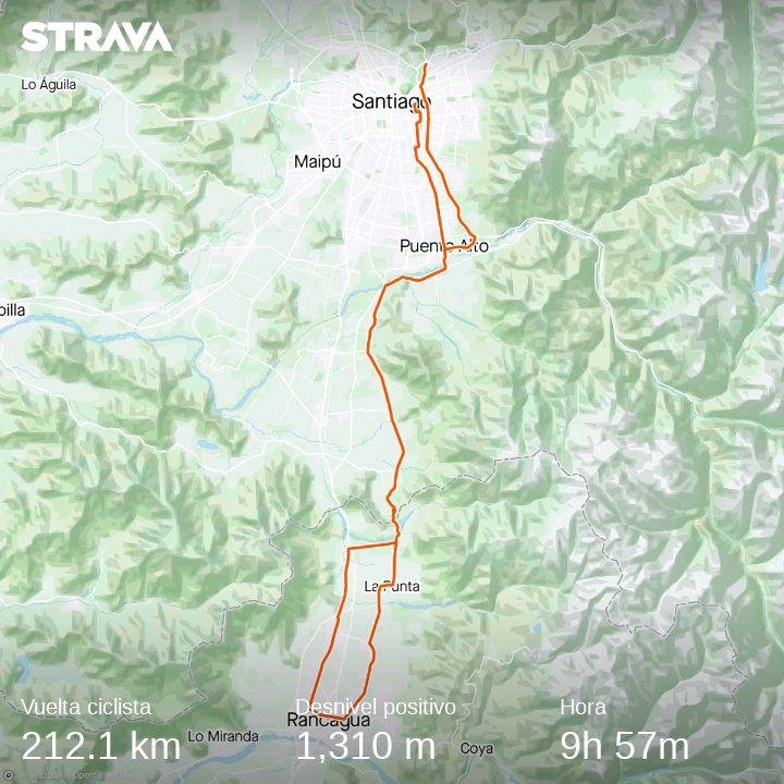 rhurtubia's tweet photo. Hoy fui a Rancagua y volví a Stgo (212 km), todo en 11h 35min.
Estoy chocho 😊🙌💅

... y hecho bolsa 😵😵😵
 https://t.co/gmSLiTbCGd https://t.co/LhTQrWo4eL