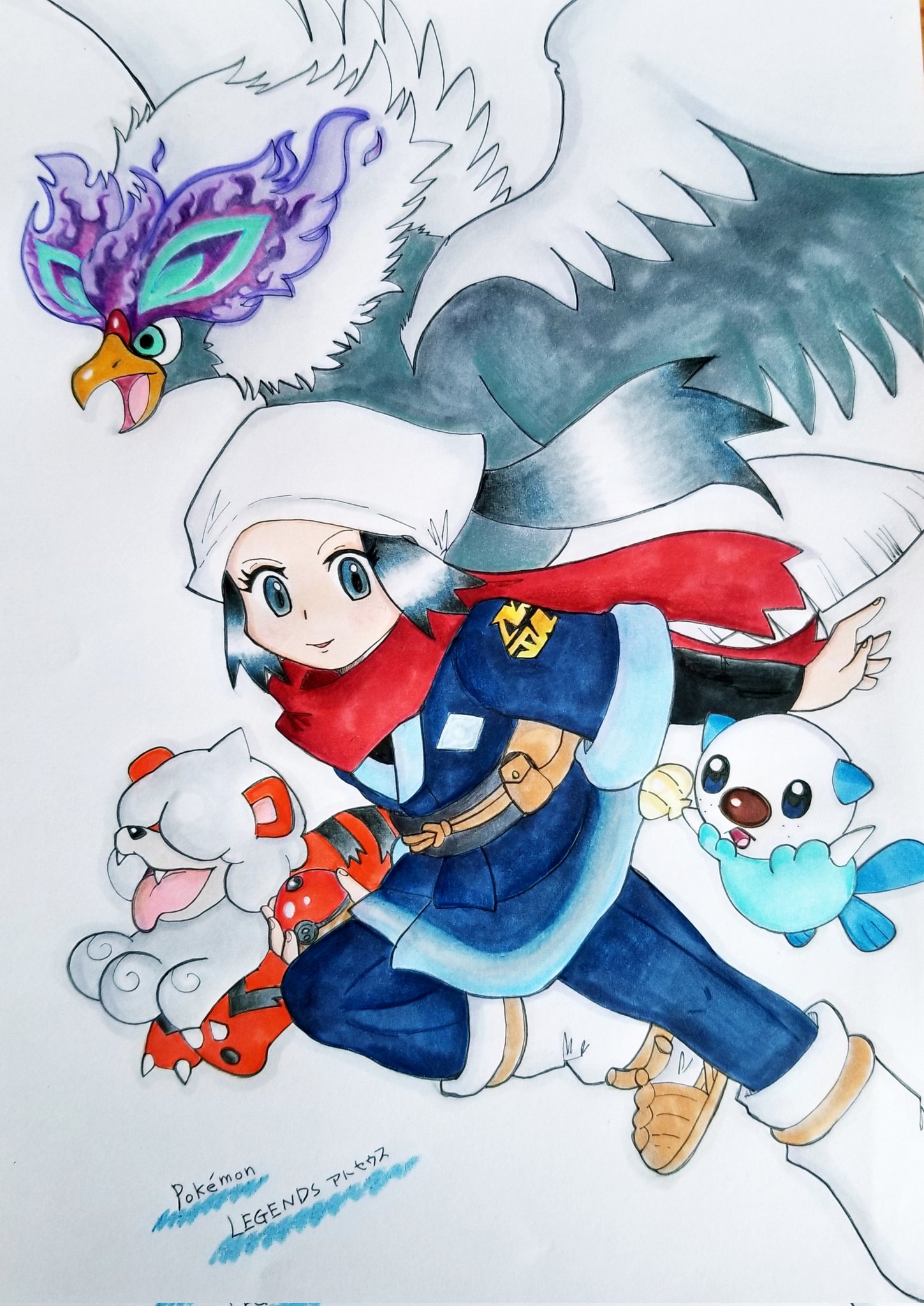 みり Pokemonlegendsarceus ポケモン 何歳になっても新しいポケモン との出会い冒険は楽しいもの この３体は手持ちに入れたい ウォーグルかっこええ ガーディどんな進化をするのか楽しみすぎる T Co Qfhckuodyn Twitter