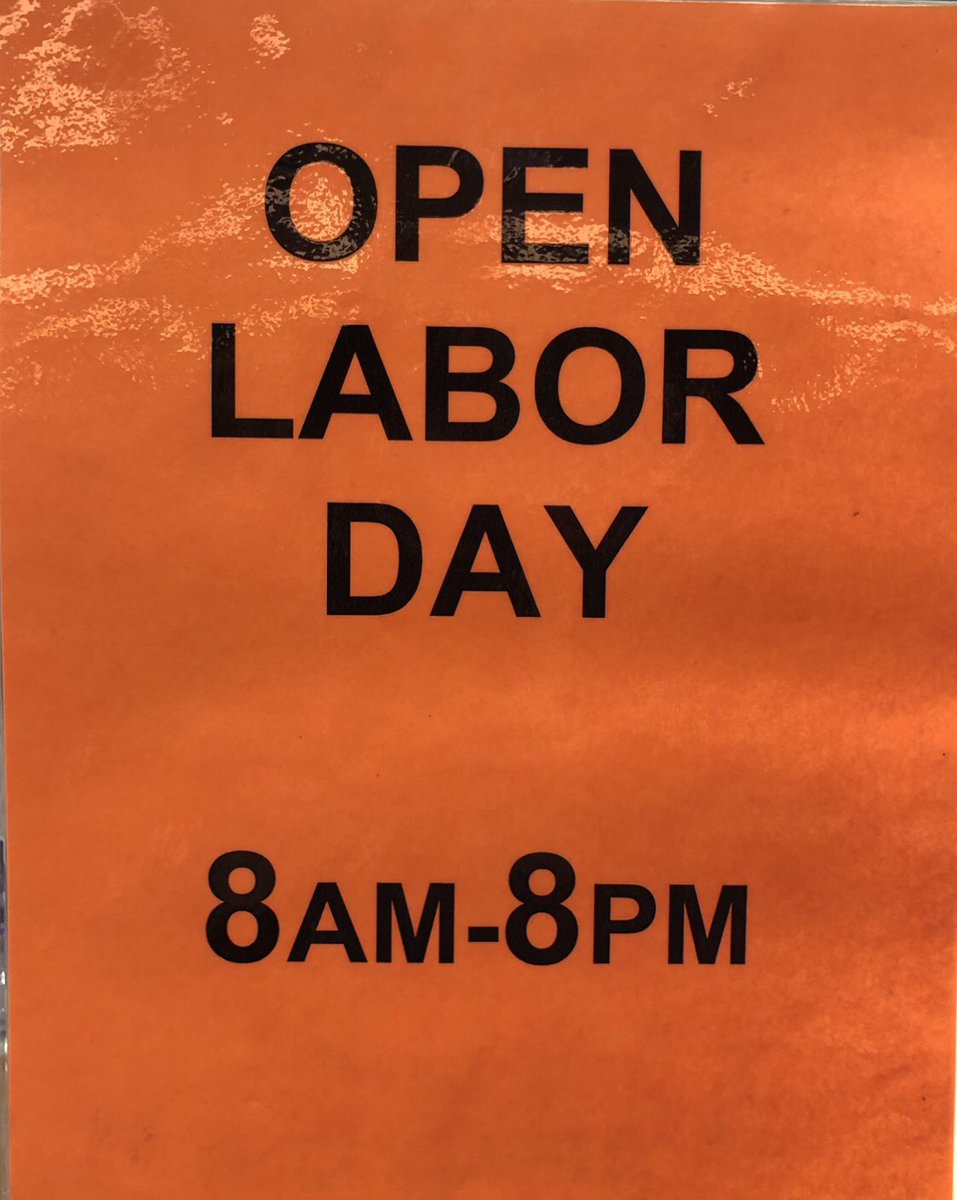 wilkbevco's tweet photo. OPEN LABOR DAY https://t.co/QKC6xjNfRm