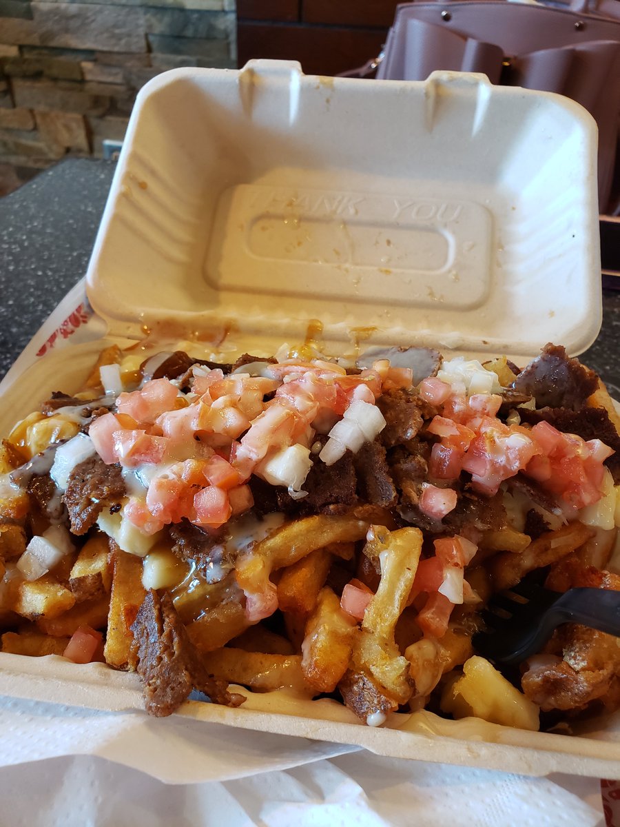 Delicious donair poutine from yesterday <a href="/CheeseCurds/">Cheese Curds®</a> #Dartmouth
