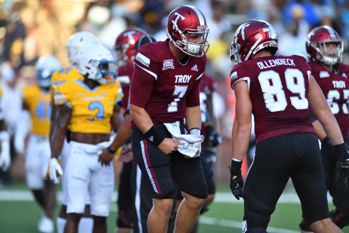 TroyTrojansFB's tweet photo. 📸📸📸 from Taylor Powell's first touchdown in cardinal! 

#OneMore | #OneTROY ⚔️🏈 https://t.co/MUGdY4ySWJ
