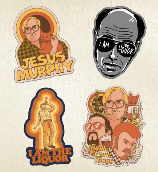Get yer mitts on our colourful new TPB stickers! Pre-order yours now at bit.ly/tpbmerch-stuff #trailerparkboys