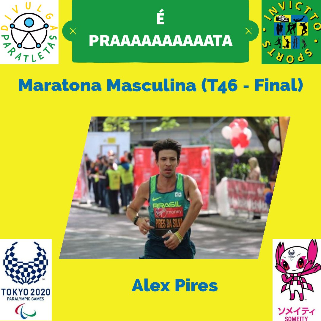 AtletasDivulga's tweet photo. É PRAAAAAAAAAAAATA 🥈

Alex Pires da maratona T46 consquita a medalha com a marca de 2:27:00 equebra o recorde da América do Sul na prova.

Parabéns pelo excelente desempenho 🏃🇧🇷
.
#jogosparalímpicos #tokyo2020 #medalhadeprata🥈 #paralympics #divulgaatletas20 #atletismo https://t.co/c7wVvJLvBm