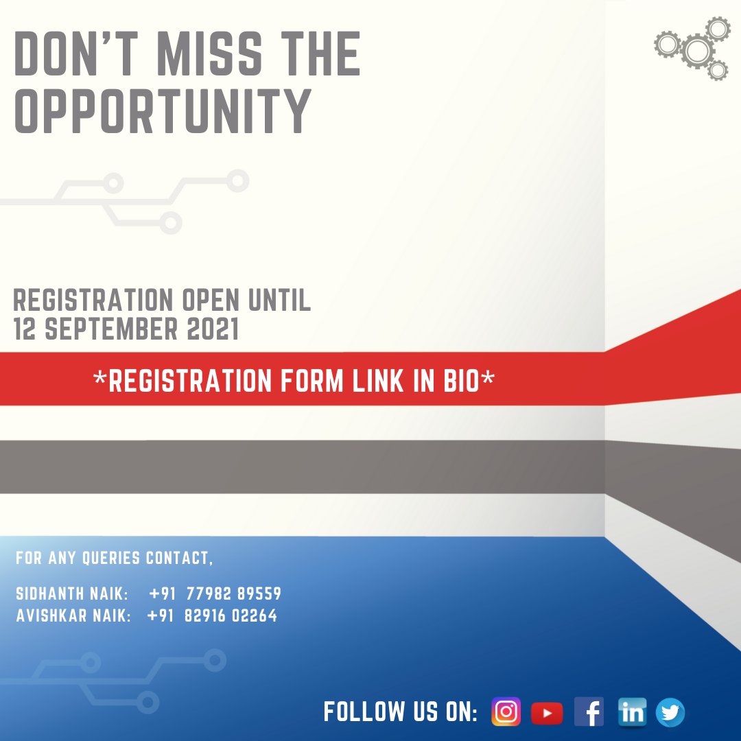 Ethan_Racing's tweet photo. Excited about the ⚡Electric Race Cars!!
Wanna get some Real Life Feels and Experience?
We are recruiting!!!
Don't miss the opportunity!!
Register via the link below
https://t.co/JC47rjBAIC
Sidhanth Naik - +91 77982 89559
Avishkar Naik - +91 82916 02264 https://t.co/qHHeY4UIyX
