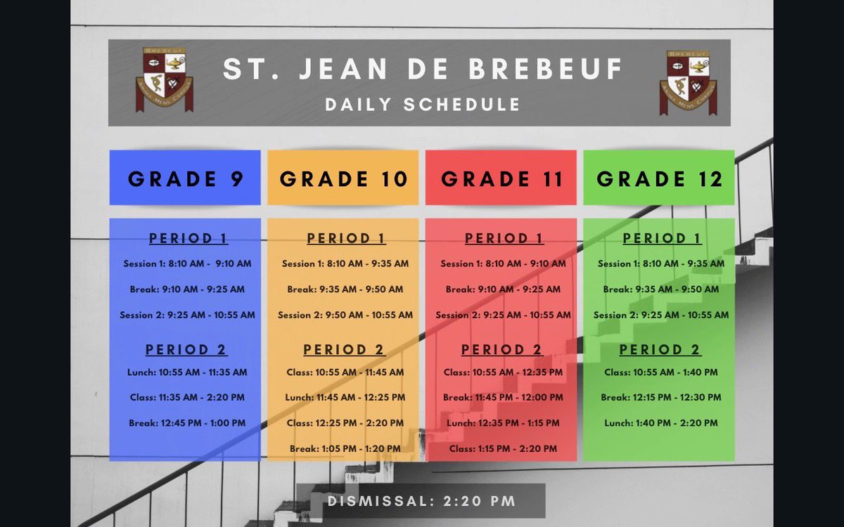 Hello SJB, here is a simple way to keep track of your day when school starts.