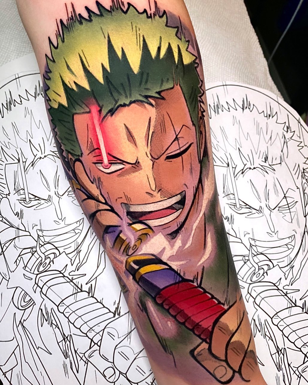 Roronoa Zoro tattoo. 🇮🇳 : r/OnePiece