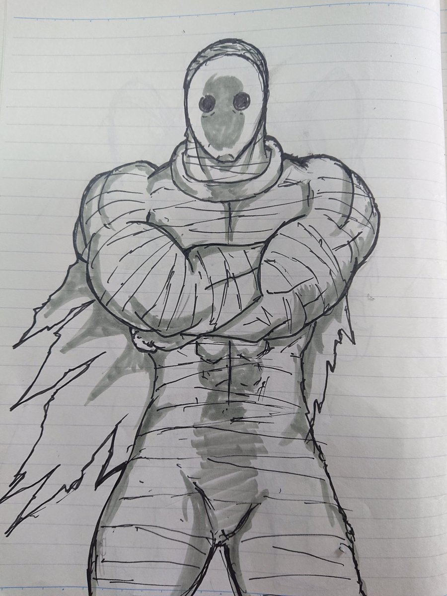 キン肉マン大好きオヤジ على تويتر キン肉マン キン肉マンアニメ化 イラスト好きな人と繋がりたい ガンナーダさんの採用超人ミイラマン描いてみた シンプルなデザインなだけに逆に描くのが難しい