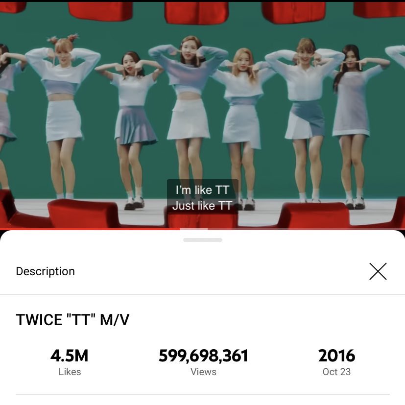 TFVUnion's tweet photo. TWICE - TT Music Video 🔜 to reach 600M views on Youtube
Continue streaming ONCE! (300k+ views left)
📌https://t.co/26FcAg67dp
Drop your Streaming proof below +
#TWICE
#StreamTT
@JYPETWICE https://t.co/smvbbiYLcX