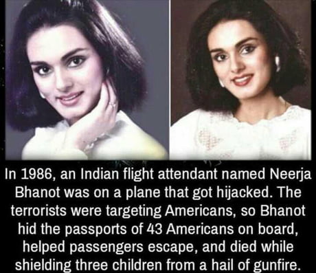 #NeerjaBhanot
The Smile Of Courage🙏🏻
Salute to this Braveheart Indian Daughter 🇮🇳🙏🏻