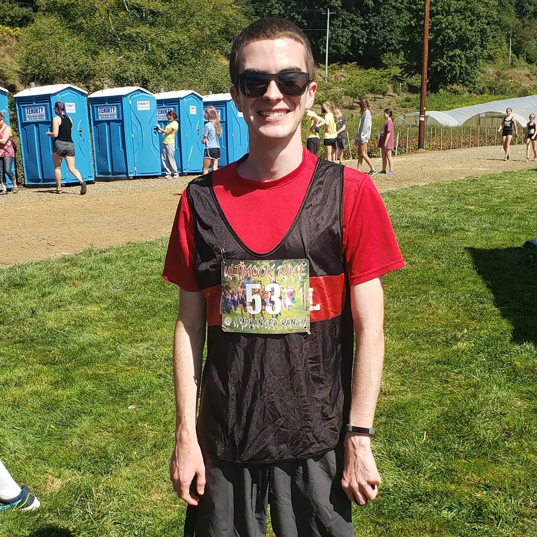 teachergorman's tweet photo. #Ultimook #Mudrun today. @Wrightword246 kicked butt and barely even got dirty despite losing a shoe temporarily in the mud pit.
#prouddad
#crosscountry #xc @PantherStomp https://t.co/MgnIDqcOw5
