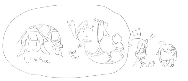 「本当の顔はこっちについてるっぽい～!!!」 