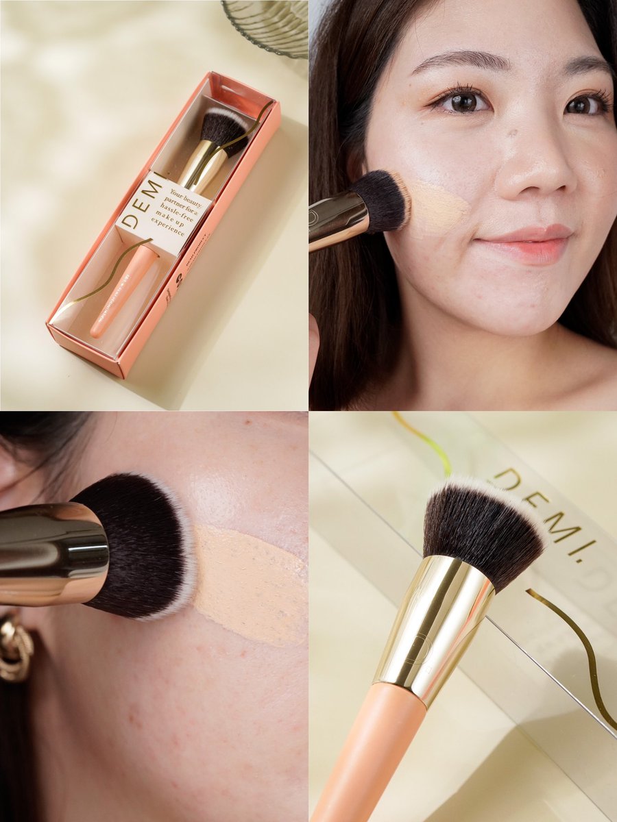 ouummuu's tweet photo. แปรงรองพื้น demitools เบอร์ 003 flat foundation ดีเลยอ่ะ ทำมาจากขนสังเคราะห์ซึ่งนุ่มหน้ามากกก ขนแปรงไม่แน่นเกินเหมาะสำหรับมือใหม่ ทารองพื้นเกลี่ยไปไม่เป็นเส้นๆ ถ้าอยากได้การปกปิดบางๆให้บัฟวนๆ ถ้าอยากได้แบบแน่นๆให้กดๆเอา ด้ามสวยแข็งแรง 470 บาท เท่านั้นน #แปรงแต่งหน้า #demitools https://t.co/fKsYdXbjM0