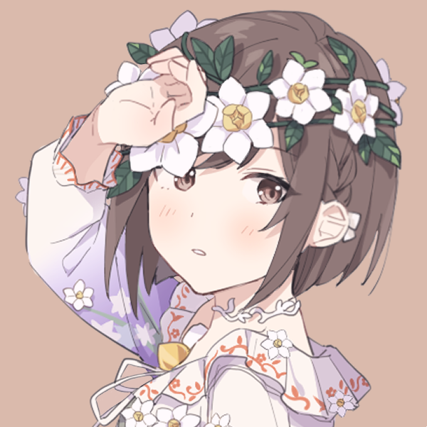 「brown hair wreath」 illustration images(Latest)