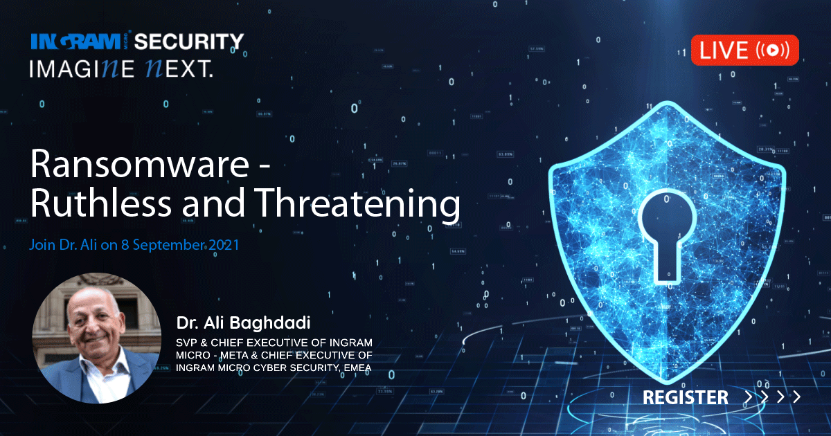 IMCloudMETA's tweet photo. With increasing #ransomware #attacks impacting some of the most vulnerable sectors, it's time to understand what it is and how to prevent it. 
📅 Join @alibaghdadi  on September 8th to learn about it and how @IngramMicro can help you.
https://t.co/KNSIaQfocG https://t.co/y7EoFV8ZMW