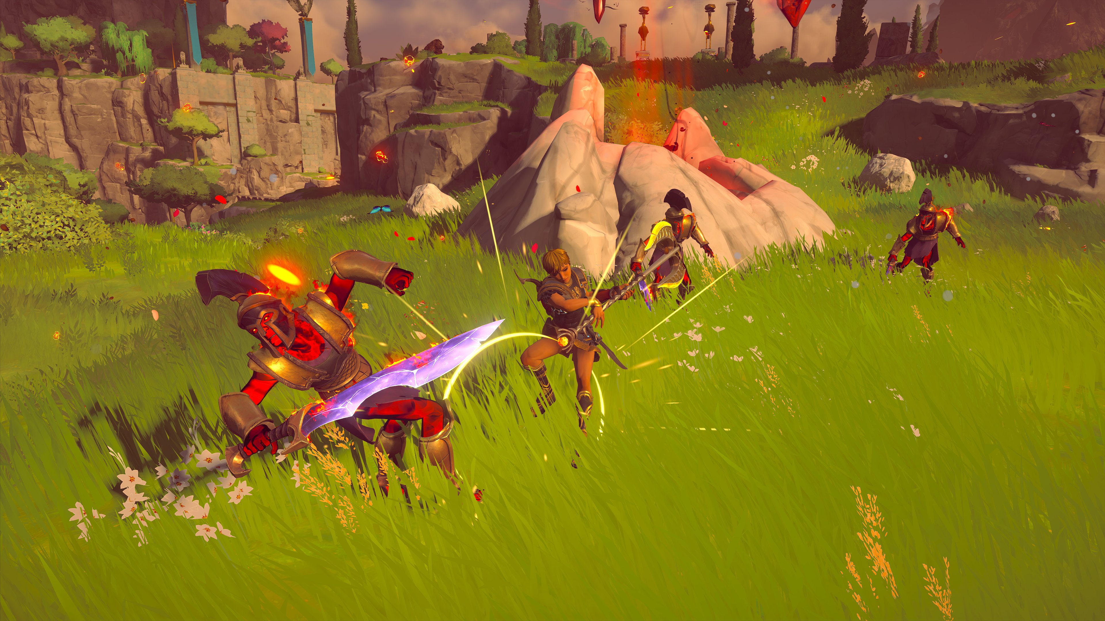 もへもへ イモータルフェニクスライジング ギリシャ神話が舞台のゲーム 復活したテュポーンがギリシャ神話の神や英雄を捕まえてしまったので主人公が神を助けながらテュポーンと戦っていく オープンワールドゲーでubiが作ってるので正直なれたもんで全て