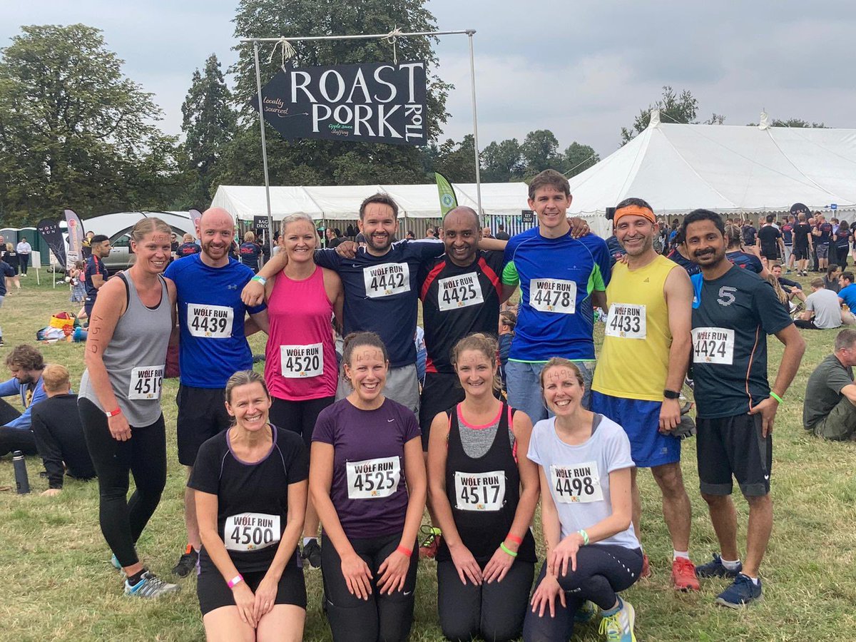 ParcWaht's tweet photo. Wolfrun done with the “Paedestrians”.. our Worcestershire Acute team of Paediatric consultants, nurses and physios. Great team work and all for a fantastic cause 😊💪🏻🏃🏼‍♀️@WorcsAcuteNHS @drpaulwatson @WAHT_Physio @WorcsCharity https://t.co/O9UodnDs7G