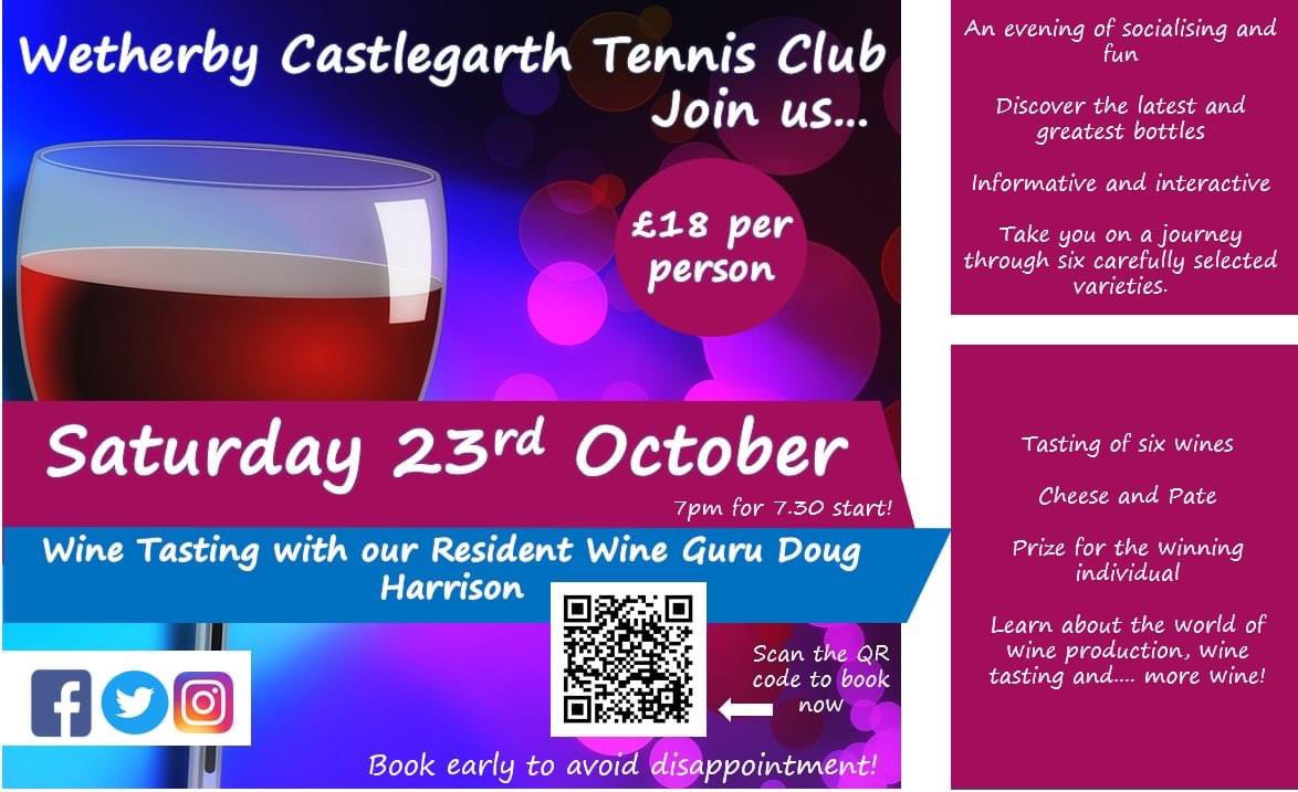 wetherbyltc's tweet image. Our October Wine Tasting Event is live! 

Book early to avoid disappointment!

eventbrite.co.uk/e/wtcs-wine-ta…