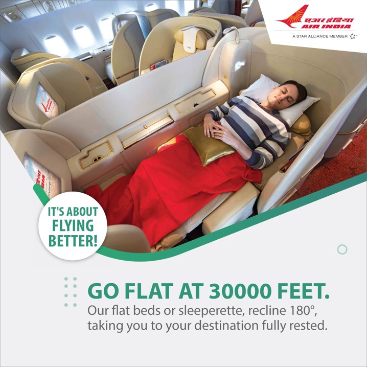 airindia's tweet image. #FlyAI: Everybody loves a good sleep. Reason why we offer  everything you wish for a comfortable flying experience!  
#FlyFirstClass
