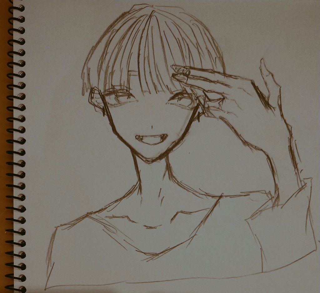 4444ut's tweet photo. 2枚目の線画の子は昔実はこんな感じでした。 https://t.co/EXvX2Yj5FR