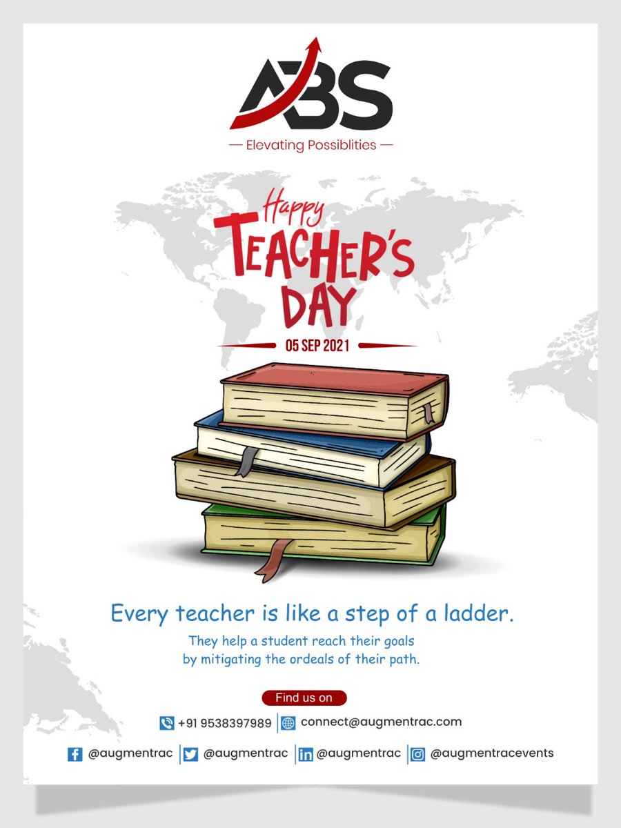 augmentrac's tweet photo. Life continuously teaches us a lesson every day, constantly reminds us that learning never ends... A teacher teaches us when we have very little understanding of the real world outside .  Happy #teachersday 
 #teachers #teaching #education #learning #school #students #children https://t.co/Q2xZ17l1ZS