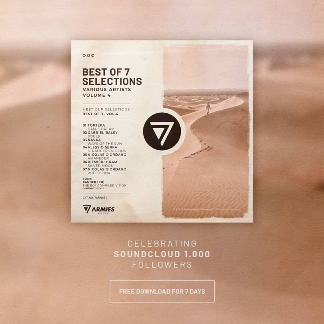 Lovely people!! 
Great news on this Sunday! 🤩

'Best Of 7 Selections, Vol.4' is FREE for 7 DAYS!!

Enjoy! ❤️

LINK 7armiesmusic.com/releases/7arm0…

#bestof7 #7armiesmusic #torteka #album #worldmusic #ethnicmusic #ethnicvibe #7armiesfamily #tortekamusic #freedownload