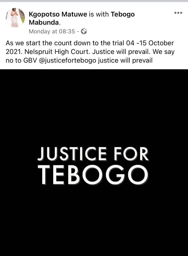 NomsaNgwenyama's tweet photo. #JusticeForTebogo @TebogoMabunda https://t.co/hOzj4H1xlN