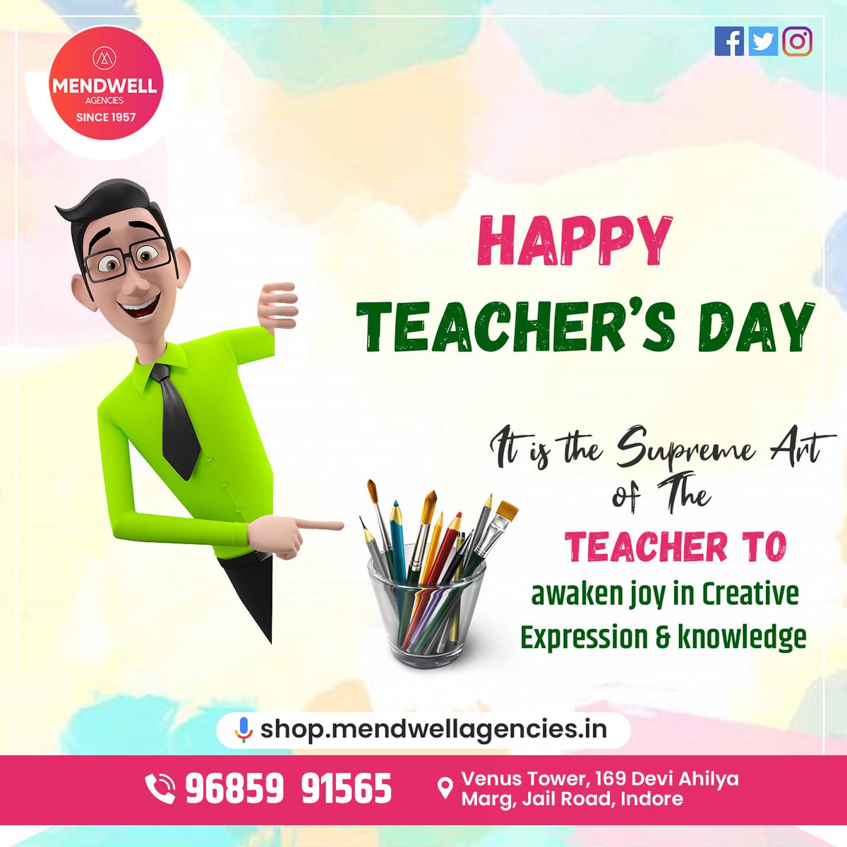 Mendwellindore's tweet photo. #teachersday #teachers #happyteachersday #happyteachersday2021 #05september #05september2021 #mendwell #mendwellagencies #arcylicpainting #artists #indoreartists #indore #artchitecture #art #artsolutions #stationary #artmaterial #ordernow #acrylic #hurryup #officemachine https://t.co/haywTJ3cWM
