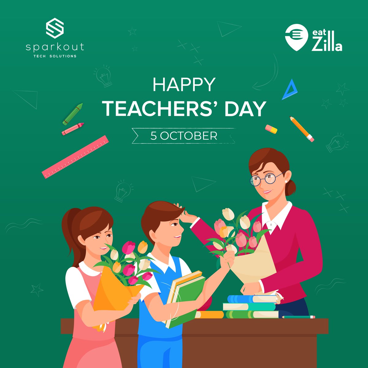eatzillaapp's tweet photo. Every #teacher is indeed a unique soul equipped with unique skills and techniques that eventually drive us to do well for ourselves and achieve our goals!

#HappyTeachersDay #happyteachersday2021 #eatzilla https://t.co/KkRmtKvdW2