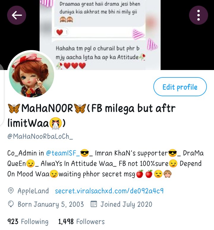Allayy melly ty 1.5K thy🥺👉🏻👈🏻
AaaG lagggyy suspend hon unnky accounts jinnHonh mEnu Unfollw kiyya😒💔
Isss vaarii toh SabKo FB bhii diyyaa thaW😑
DFM😒😑
#AagLaggeUnflwKarnyWalonKo
#MeinPyaaariC 
Celeb na bn ny dena meko thk hai🥺👉🏻👈🏻