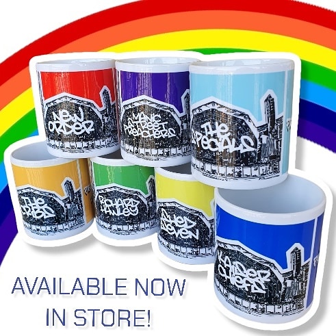 CustardCreate's tweet photo. We are OPEN today as normal so how about a day out at #thepiecehall ? Looks like the sun is going to make an appearance too! Mugs and prints available in store for ALL of the fab concerts! Please visit us on the upper level! 😁🌈 #thepiechallhalifax #piecehall #custardcreate https://t.co/pRUs8gFb07