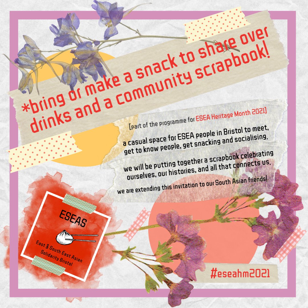 This is what our Sunday is looking like 👇👀

If you're of ESEA heritage, join us at 12pm today <a href="/swcityfarm/">St Werburghs City Farm</a> - it's free!

🎟️Just book your spot at bit.ly/ESEAS-Hangout

🌞🥟🍘☕️🍵🧃🎨✂️🖍️🖌️📒✨💞

(1/3)