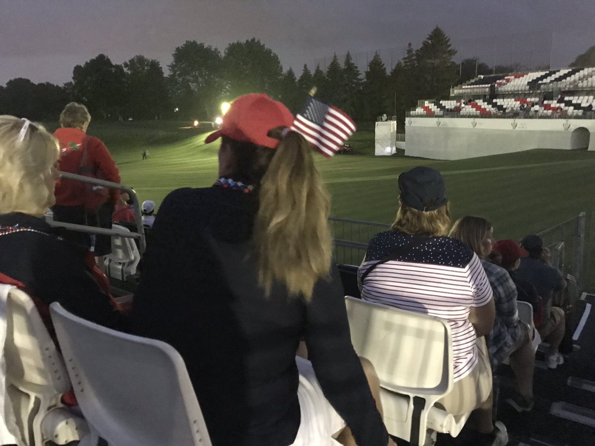 annstapinski's tweet photo. #SolheimCup fans are ready for sunrise and their beloved Team USA! https://t.co/4UwvYvJ5Re