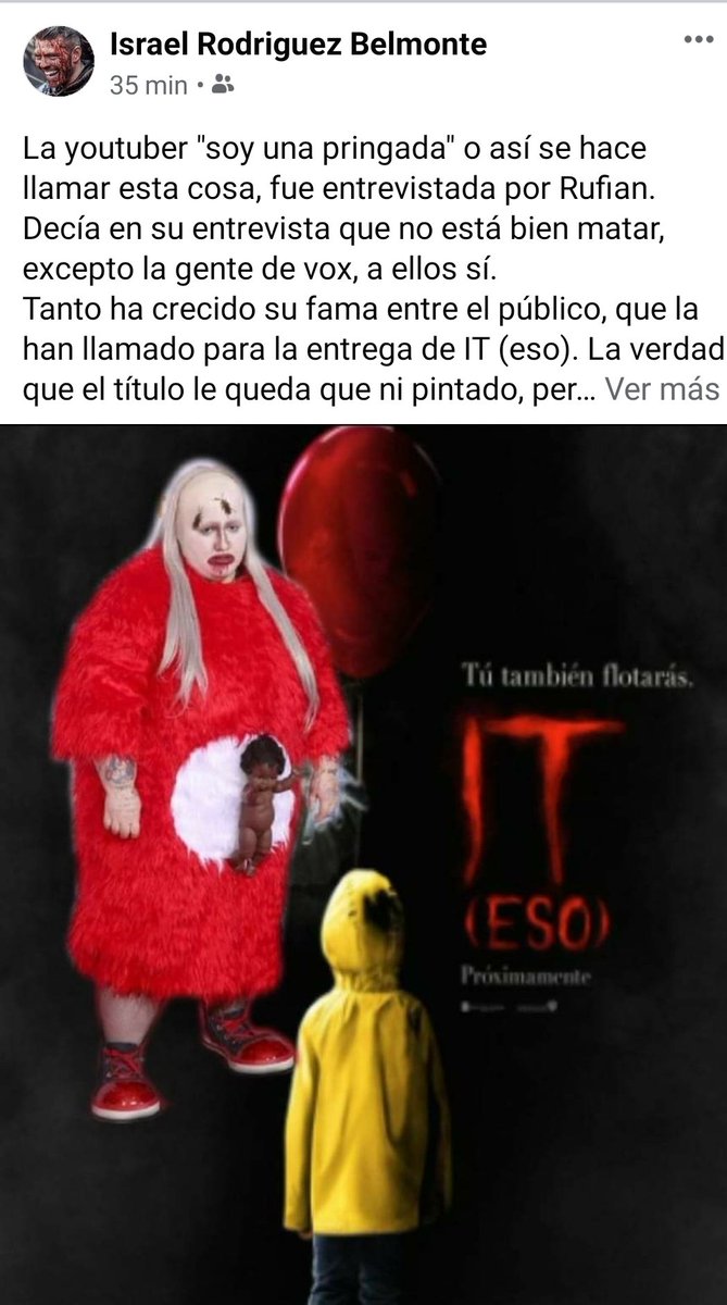 EspanaIsra's tweet photo. @soyunapringada_ de amenazar de muerte a la gran pantalla 😁😁😁😁🤡🤡🤡🤡 https://t.co/qRlAFFLeVx