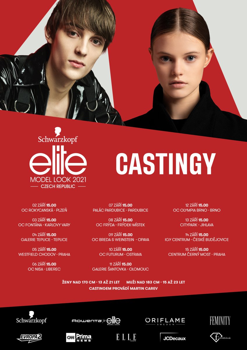 elite_prague's tweet photo. CASTINGY SCHWARZKOPF ELITE MODEL LOOK ČR 2021 https://t.co/I3IFKWrpJb