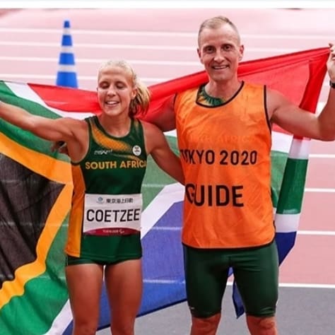 radiodurban's tweet photo. Louzanne Coetzee escalated to the bronze medal in the women's marathon (T12). At the Toyko 2020 paralympics. The 28-year old had earlier in the games won the silver medal in the women's 1500m (T11).
#TeamSouthAfrica
#Toyko2020
#RadioDurban https://t.co/ekQvMYHLyJ