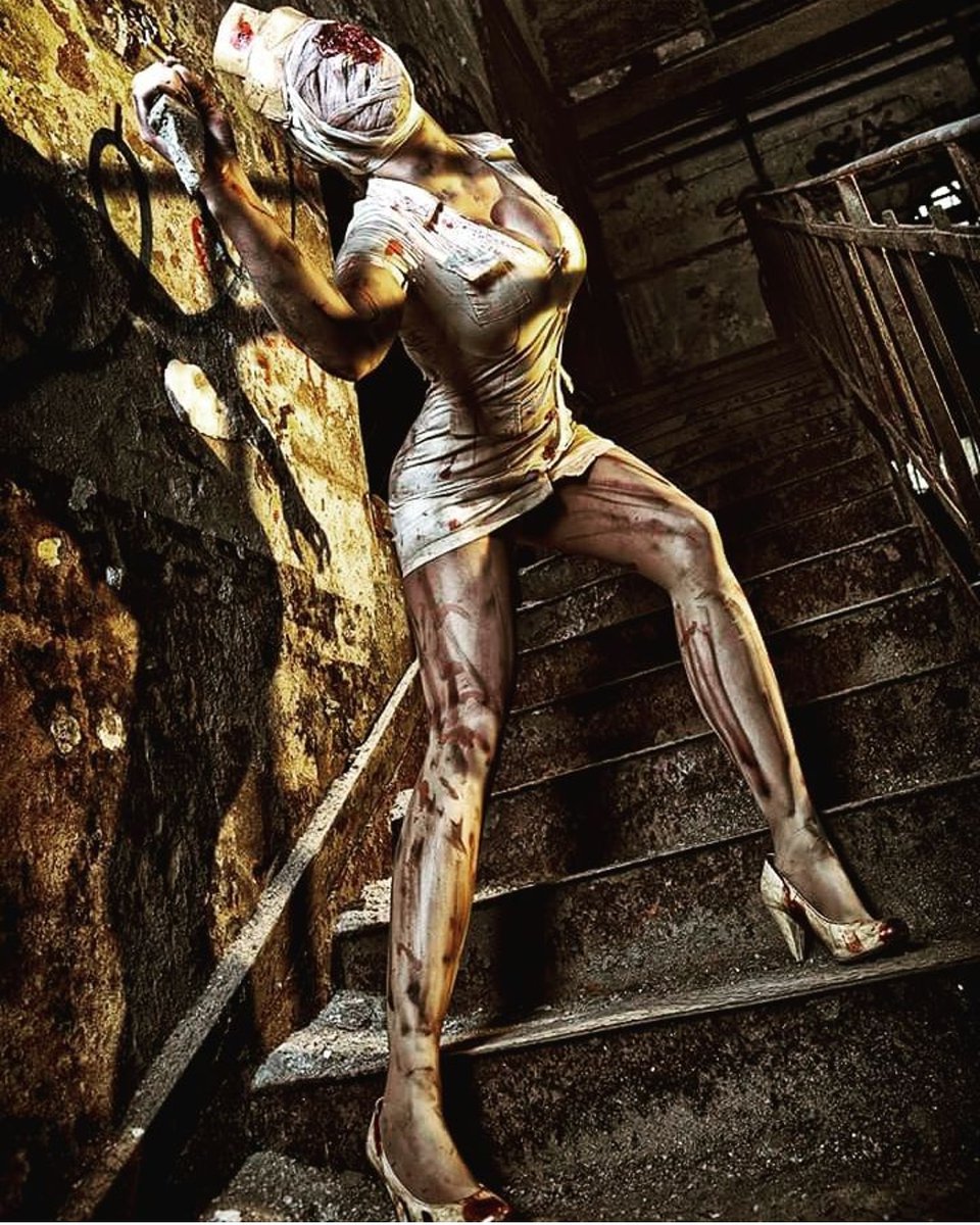 Getting closer to this wonderful time of the year... 🎃 #SilentHill #Bubblehead #Nurse by me, photo by #Béèm @cosSLAYcosplay