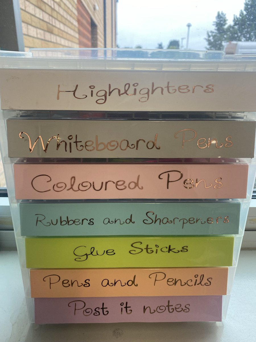 So happy with my lovely labels for my drawers made by @HelenBurlton1! Thank you so much xx
