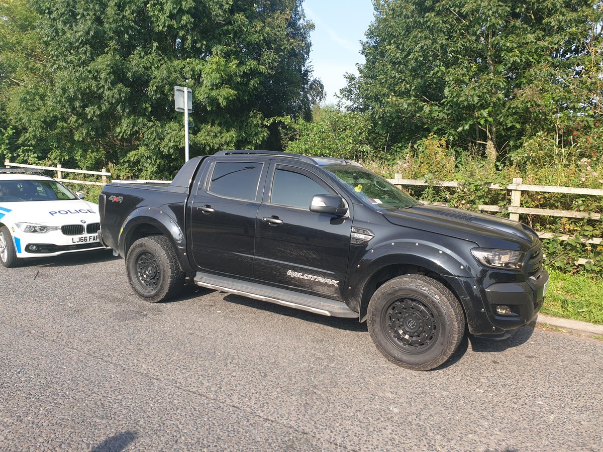 #XT11 #ME11 and #ME51 teamed up to stop this Ford Ranger on the m62 at J11. The driver had borrowed his dads car for the weekend... no insurance on the car. Named driver only on his own vehicle and he then failed a drugs test + cannabis. #Arrested #carseized #fatal4 <a href="/NWmwaypolice/">North West Motorway Police</a>