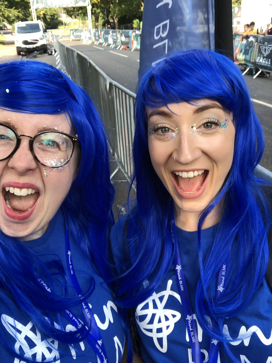 Day two <a href="/bedfordrunfest/">Bedford Running Festival</a> and bringing the festival vibes, loudest cheers, and so much joy with <a href="/DanniMindBLMK/">Danni (she/her)</a>! An absolutely massive well done to all of @MindBLMK’s incredible runners, you’re all a real inspiration. #HalfMarathon #Running #Charity