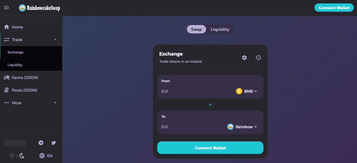 🌈 RainbowcakeSwap Dex in Process of being finalized. Wait for the latest updates from us ⭐ 
#Binance  #BinanceSmartChain  #PancakeSwap #Dexswap #Rainbowcakeswap #cryptocurrecy