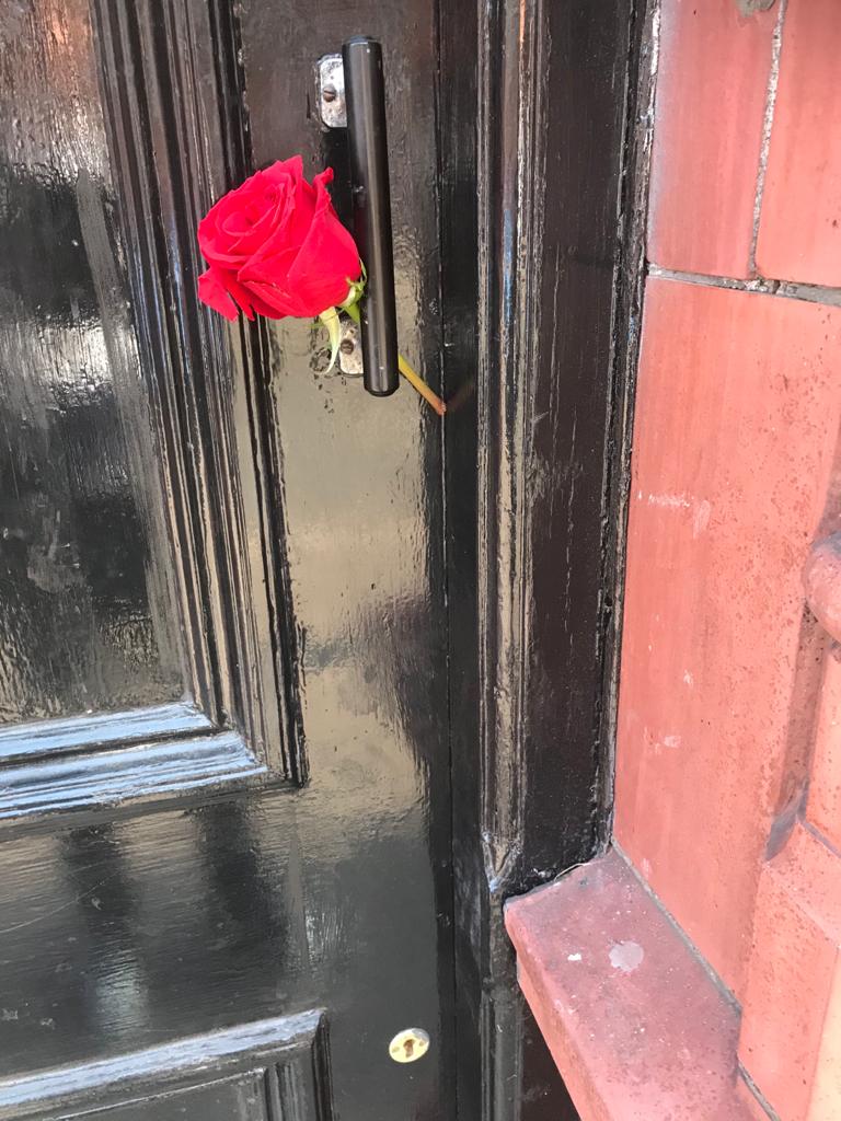 WSwanDigbeth's tweet image. A nice thing to find on the front door this morning 🌹 A blessing from Digbeth? 😊 

#reopening #September16th