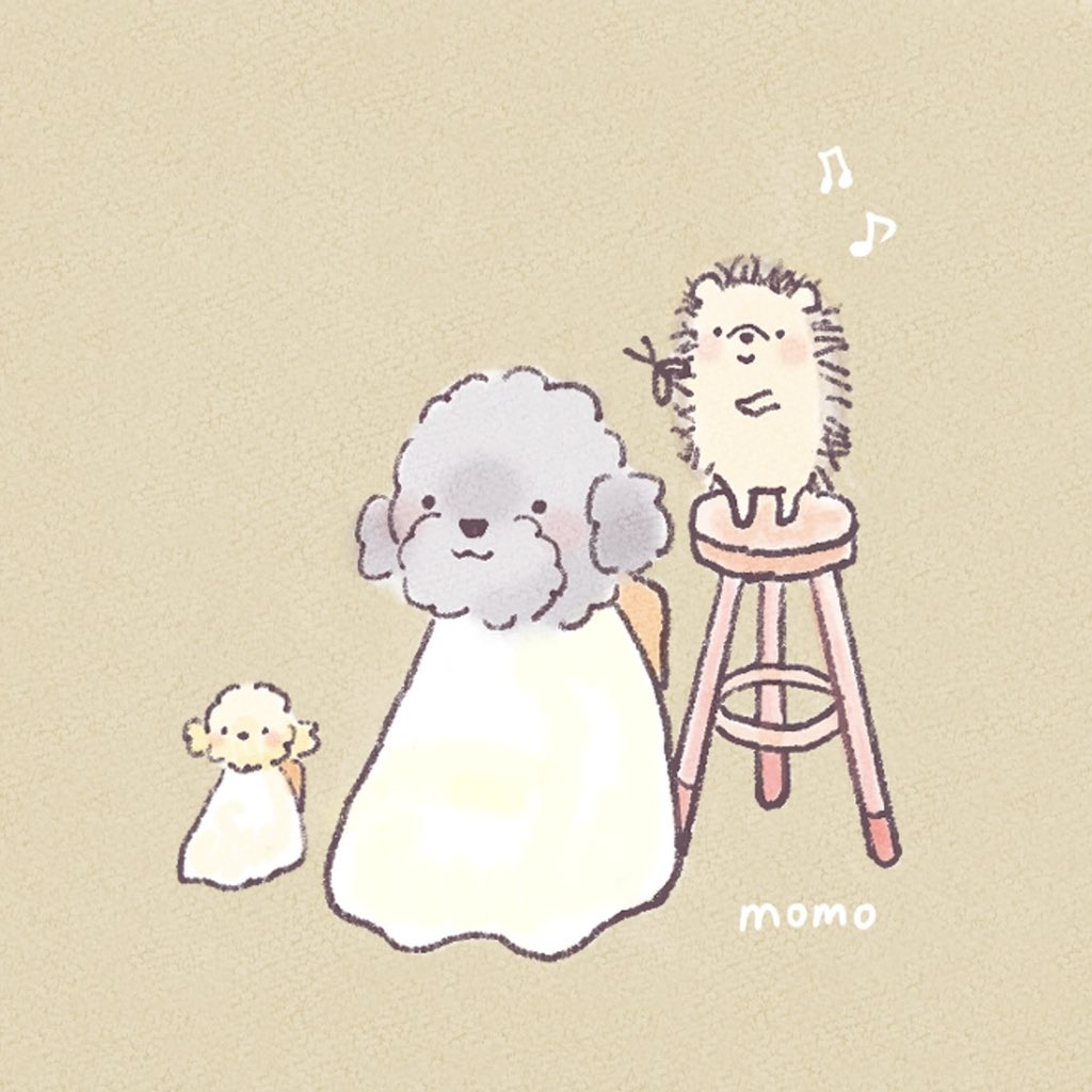 Momo 散髪わくわく ゆるふわイラスト 犬イラスト イラスト T Co Bwaxy4sfse Twitter