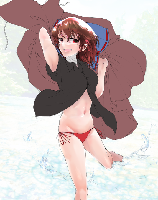 塗り途中の水遊び蛮奇ちゃん 