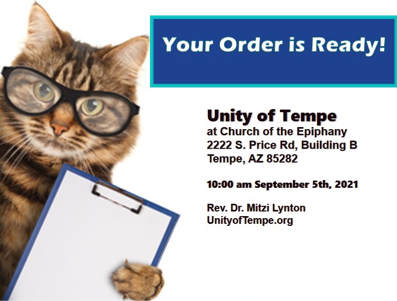 UnityofTempe's tweet image. YOUR ORDER IS READY!
Today, we return to our exploration of The 12Powers, as discussed by Charles Fillmore in his book of the same name. This month's power helps keep you grounded when chaos arises and negative emotions threaten to throw you off balance.