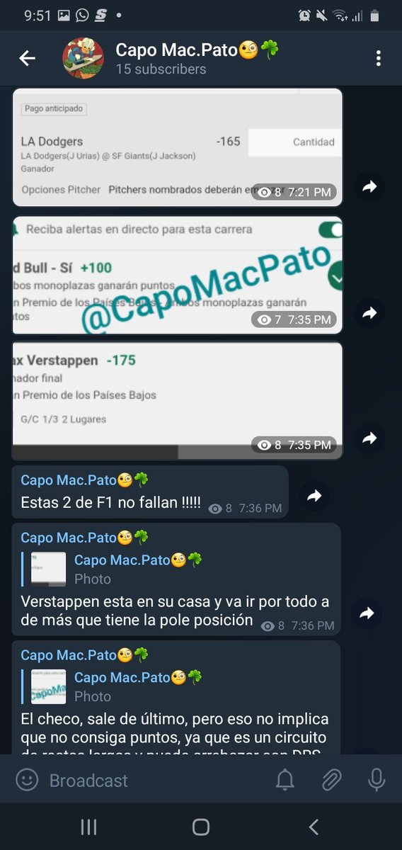 CapoMacPato's tweet photo. En mi grupo de TELEGRAM mandé 3 picks y los 3 COBRADOOOS!!!!, entren al grupo para que les lleguen los pics. https://t.co/hNWxKa1izw