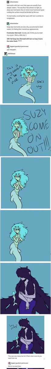 || I really like this concept.
Fomorians are originally from deep below the sea, so their true forms and height are pretty large. With so much hair underwater that some deep sea fish used to live in it.
Thick skin to protect from Leviathans and glowing tattoos to communicate.