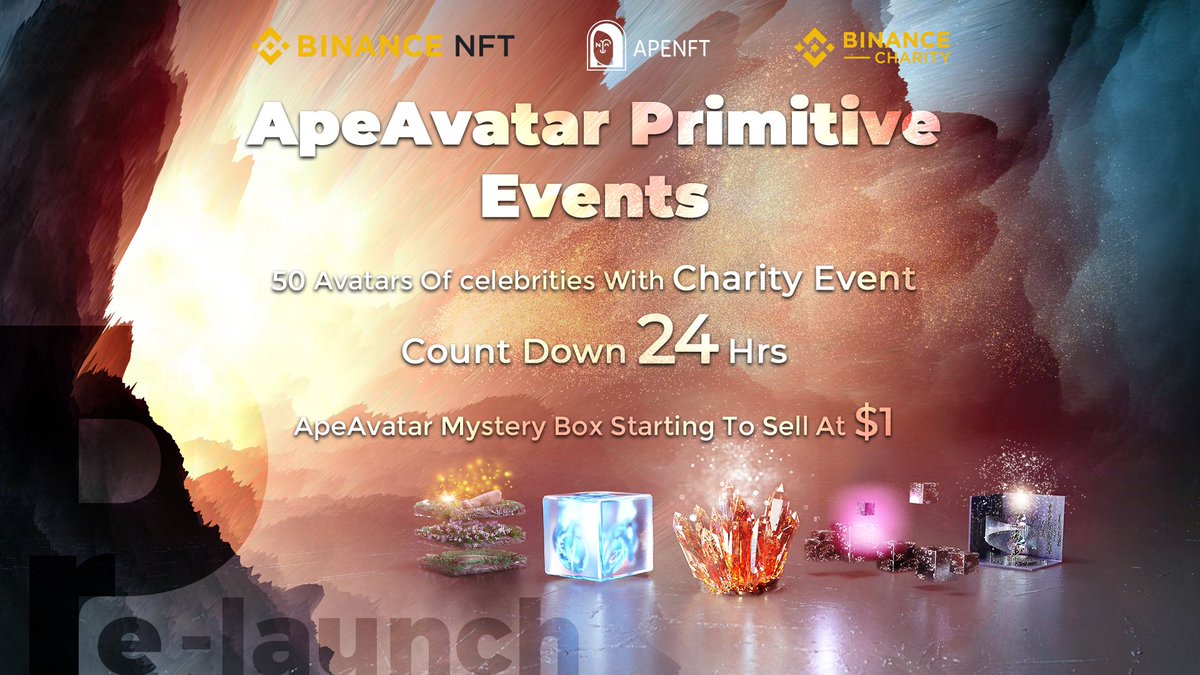APENFT (@apenftorg) on Twitter photo 24 hours countdown! #APENFT X #BinanceNFT #ApeAvatar Charity Mystery Box Event will start in 24 hours. Stay tuned! <a href="/TheBinanceNFT/">Binance NFT</a> <a href="/BinanceBCF/">Binance Charity</a> 🤩🤩 24 hours countdown! #APENFT X #BinanceNFT #ApeAvatar Charity Mystery Box Event will start in 24 hours. Stay tuned! <a href="/TheBinanceNFT/">Binance NFT</a> <a href="/BinanceBCF/">Binance Charity</a> 🤩🤩